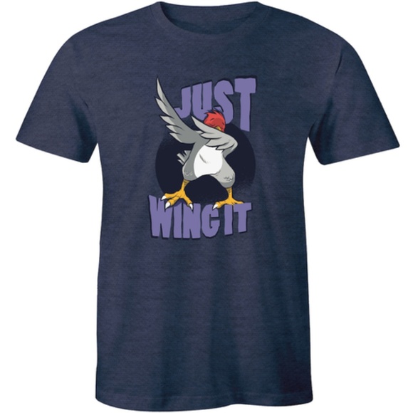 Half It Shirts Just Wing It Shirt Funny Dabbing Chicken Tshirt